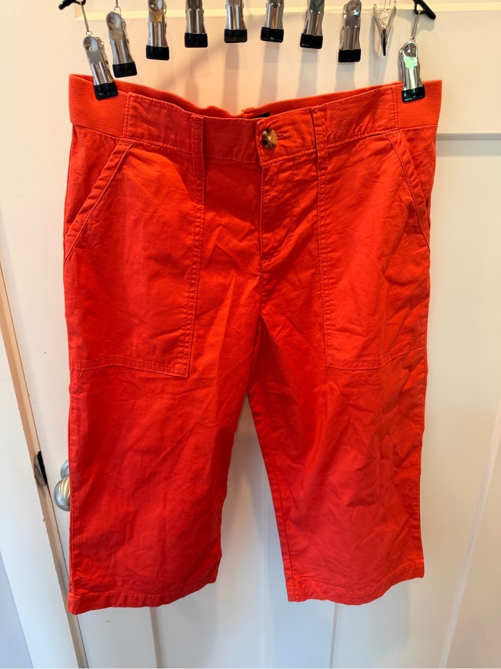 Lee Coral Bermuda Shorts Women’s Size 6 Cotton Stretch Summer Casual